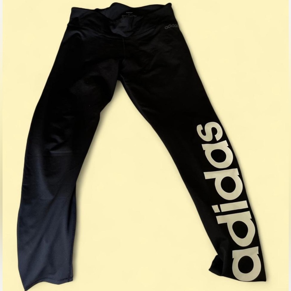 Adidas Black Leggings Athletic Stretchy Tights